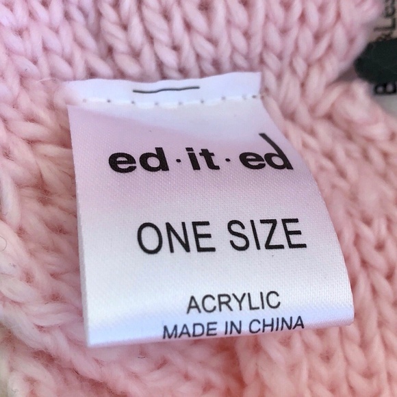 Knit winter headband headwrap women's pink braid black sparkle Ed-it-ed NWT x2 - Picture 5 of 9